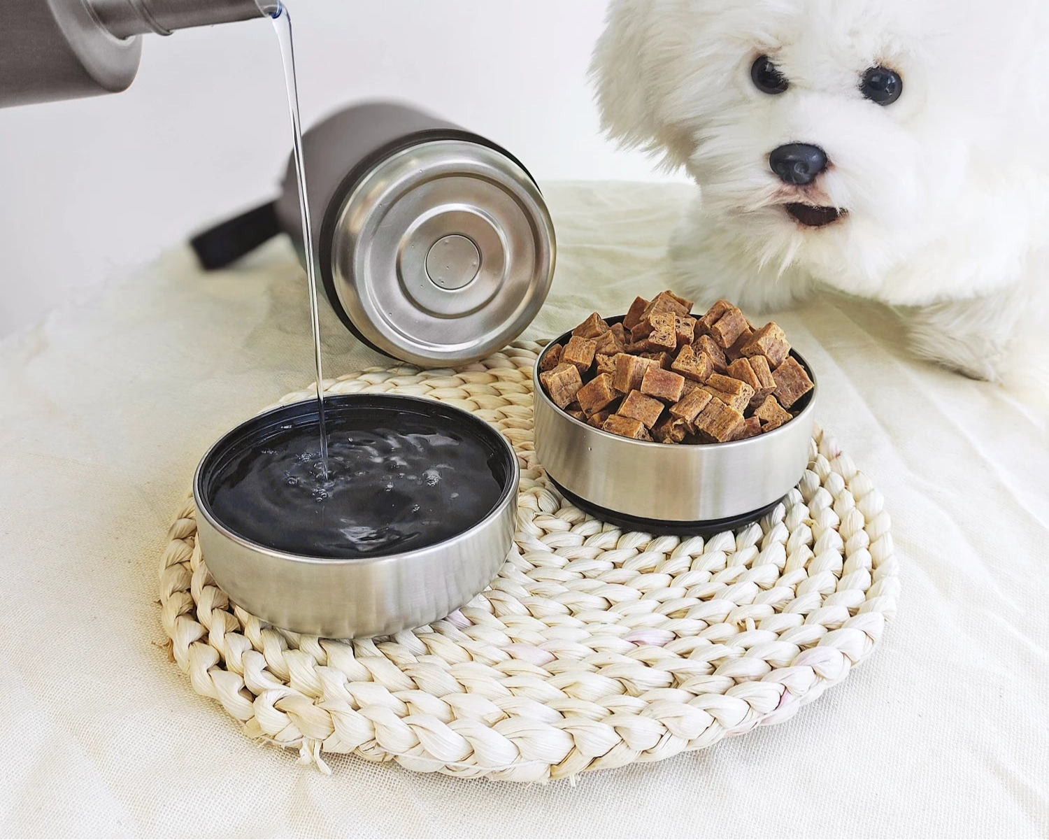 3-in-1 Stainless Steel Pet Travel Bottle