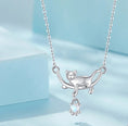 Load image into Gallery viewer, Enchanting 925 Silver Moonstone Cat Necklace for Women