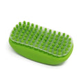 Load image into Gallery viewer, Comfort Pet Grooming Brush in green, featuring soft bristles for gentle pet massage and grooming during bath time.