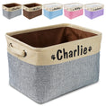 Load image into Gallery viewer, Custom Dog Toy Basket with Personalized Name Print