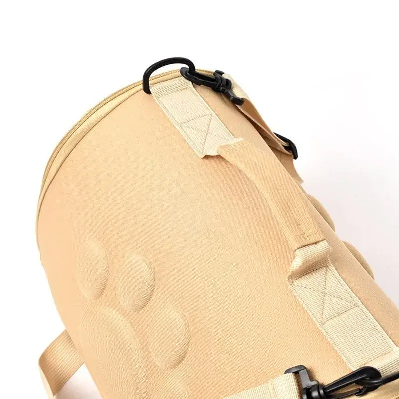 Detailed view of the Comfort Small Dog Carrier with breathable fabric and secure straps for easy travel.