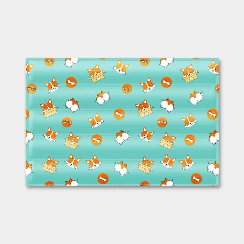 SUPREPET Dog Bed Sleeping Cooling Pad  Printing Cute Washable Pet Summer Cushion  Cool Waterproof Moisture-proof Puppy Ice Mat