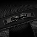 Load image into Gallery viewer, close-up view of durable zipper on a pet travel backpack, highlighting its quality and secure design.