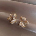 Load image into Gallery viewer, Cat Pearl Earrings for Women - Perfect Gift