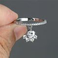 Load image into Gallery viewer, Vintage Gold Silver Color Animal Footprint Ring Cute Cat Paw Dog Claw Pendant Ring White Zircon Love Heart Stone Rings For Women
