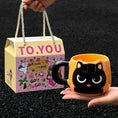 Load image into Gallery viewer, Cartoon Ceramic Cute Cat Mugs with Spoon Creative Cat Paw Mug Coffee Tea Milk Oatmeal Cup Large Capacity Animal Cups Funny Gift