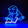 Load image into Gallery viewer, Charming Cat Reading Neon Sign - Perfect Wall Decor
