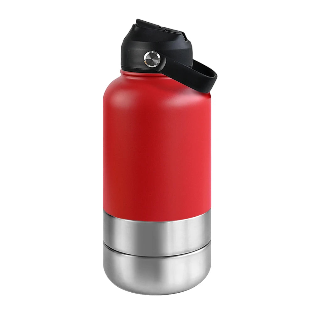 3-in-1 Stainless Steel Pet Travel Bottle