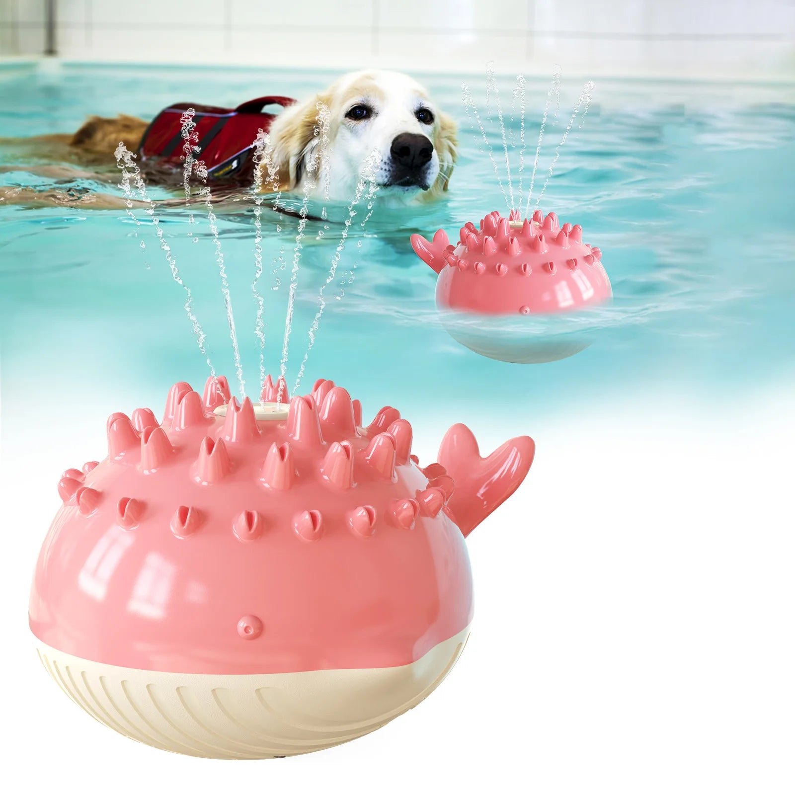 Interactive Floating Water Spray Dog Toy