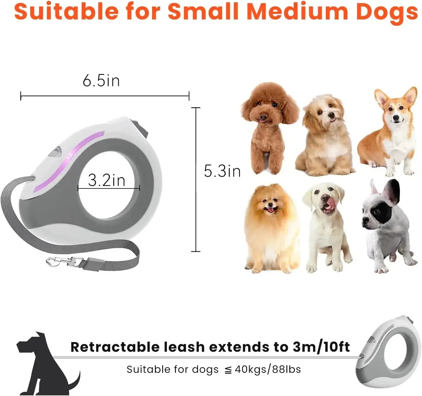 Ultimate LED Retractable Dog Leash - Hands-Free & Tangle-Free