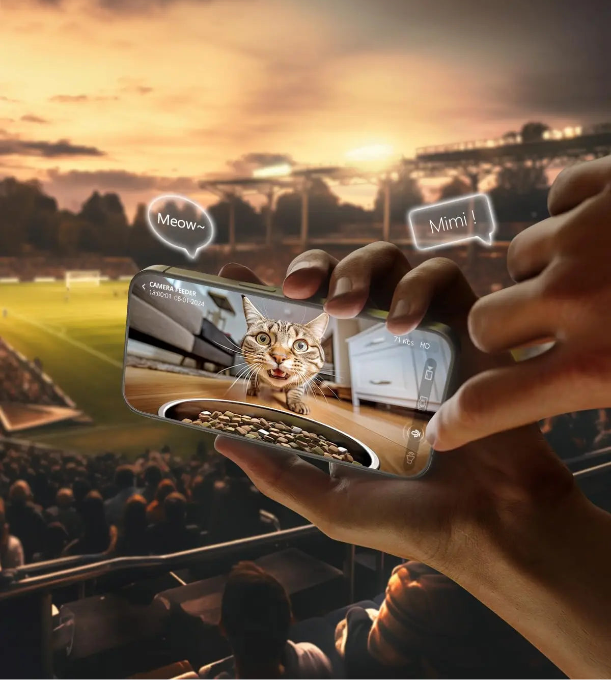 Smart Pet Feeder with HD Camera & App Control