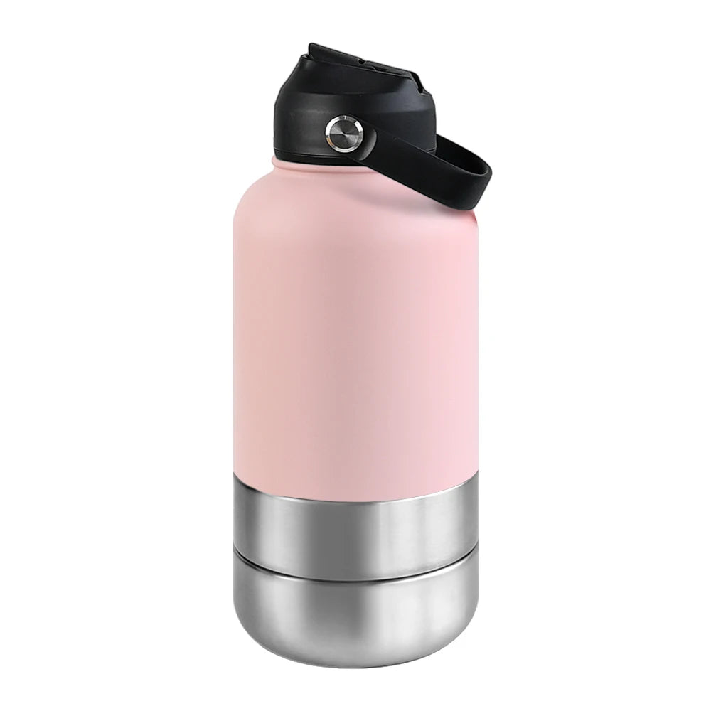 3-in-1 Stainless Steel Pet Travel Bottle