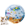 Load image into Gallery viewer, Colorful underwater-themed Summer Cooling Pet Water Bed Ice Pad Sleeping Mat with a playful design for pets -littlepawgive