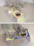 Load image into Gallery viewer, Iridescent Anti-Spill Pet Bowl Set - Elevated Comfort