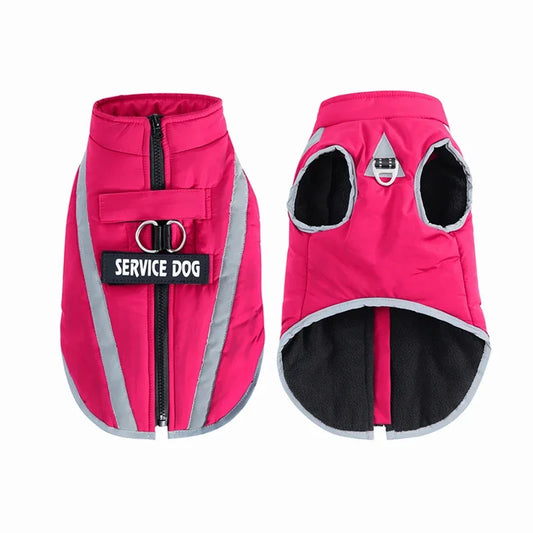 Waterproof Fleece Dog Jacket - Warm & Reflective