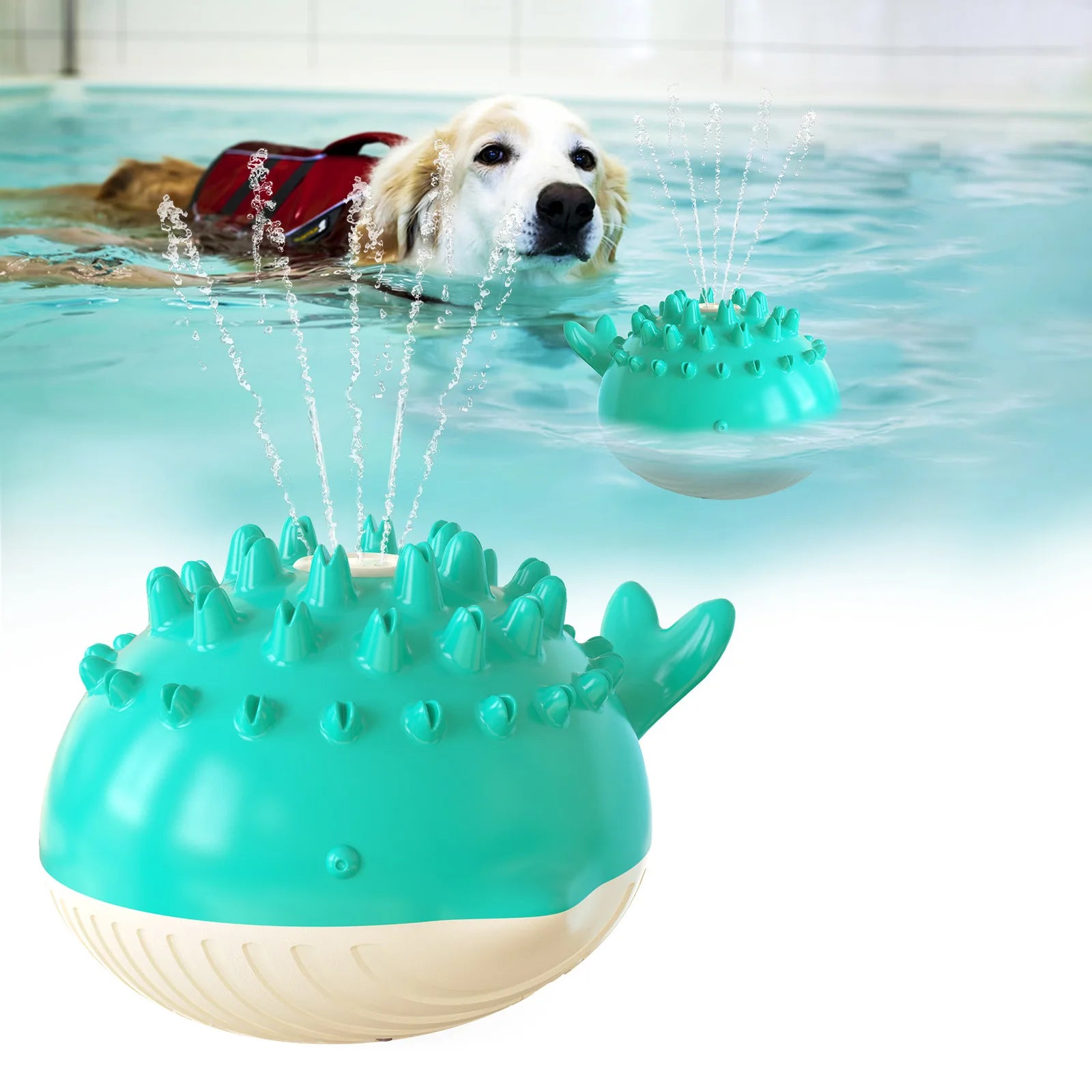 Interactive Floating Water Spray Dog Toy