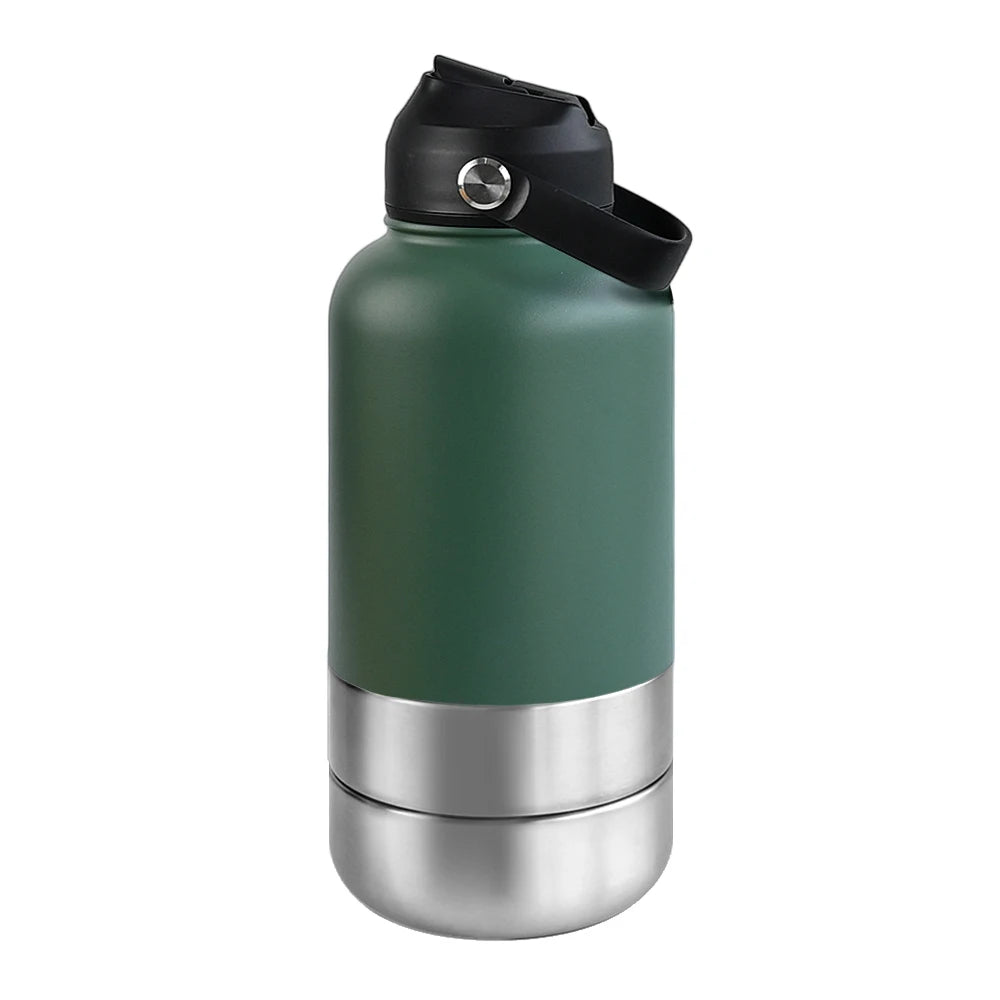 3-in-1 Stainless Steel Pet Travel Bottle