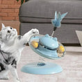 Load image into Gallery viewer, Interactive cat toy with spinning ball and feather for playful engagement and enrichment.
