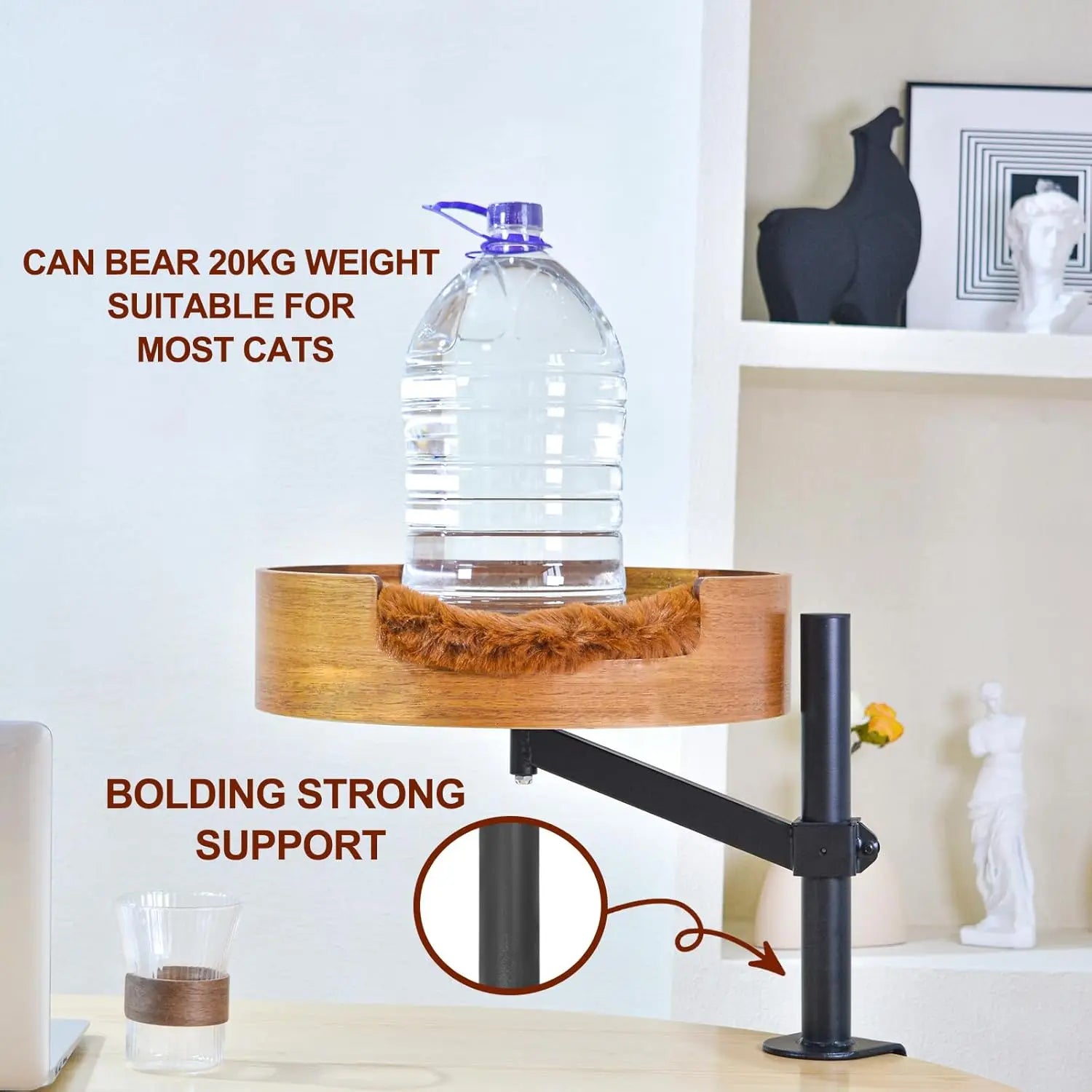 Space-Saving Cat Hammock with 360° Rotation