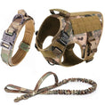 Load image into Gallery viewer, Camouflage tactical dog harness collar, and leash set for training and service dogs by littlepawgive
