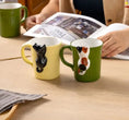 Load image into Gallery viewer, Two cartoon cute cat ceramic mugs-Littlepawgive