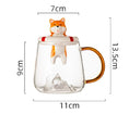 Load image into Gallery viewer, Adorable Shiba Inu Husky Glass Mug with Lid & Spoon