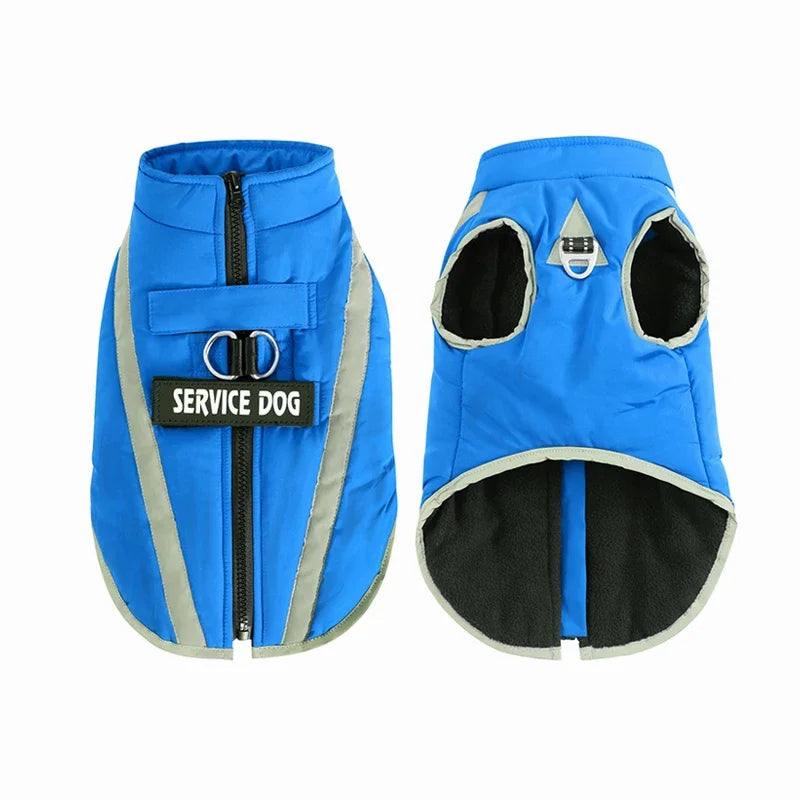 Waterproof Fleece Dog Jacket - Warm & Reflective