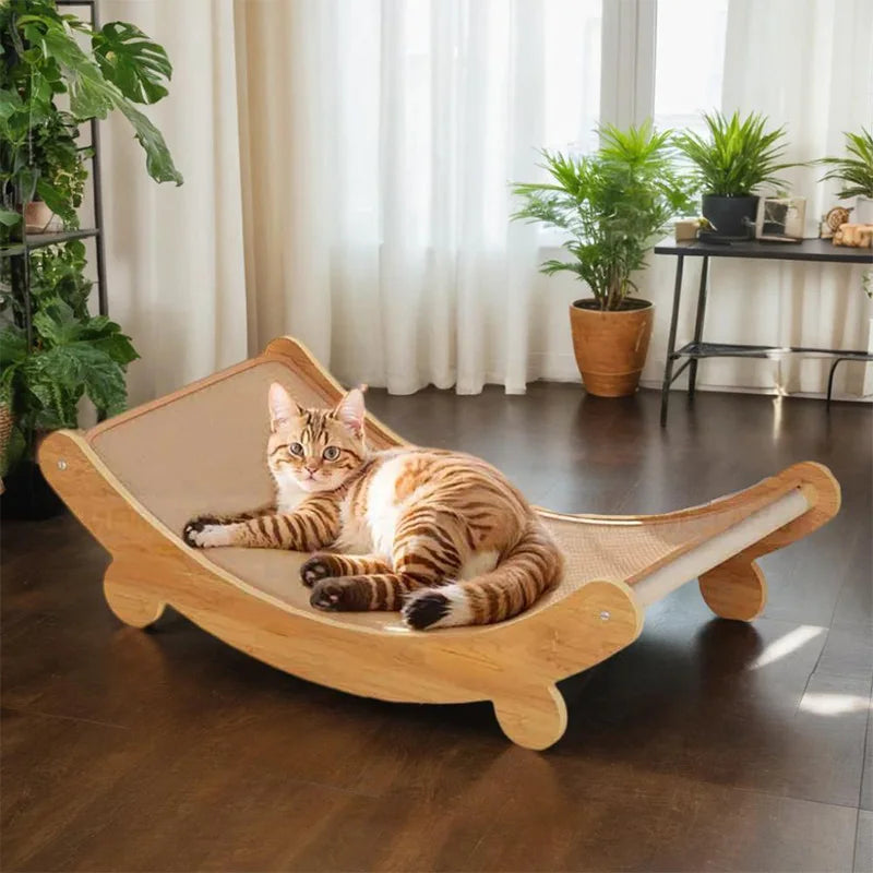 Wooden Cat Scratcher & Recliner