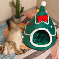 Load image into Gallery viewer, Cozy Christmas Tree Cat & Dog Bed - Winter Pet Haven