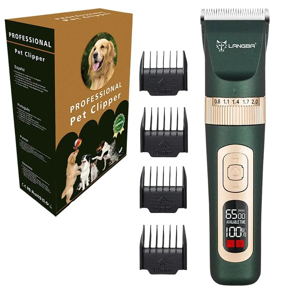 Electrical Dog Clipper Professional Pet Grooming And Care Kit Rechargeable Animals Hair Clipper Cat Hair Trimmer Cutter Machine - littlepawgive