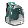 Load image into Gallery viewer, Capsule Bubble Transparent green pet carrier backpack with breathable design for travel perfect for cats and small dogs-littlepawgive
