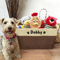 Load image into Gallery viewer, Custom Dog Toy Basket with Personalized Name Print
