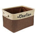 Load image into Gallery viewer, Custom Dog Toy Basket with Personalized Name Print
