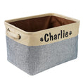 Load image into Gallery viewer, Custom Dog Toy Basket with Personalized Name Print
