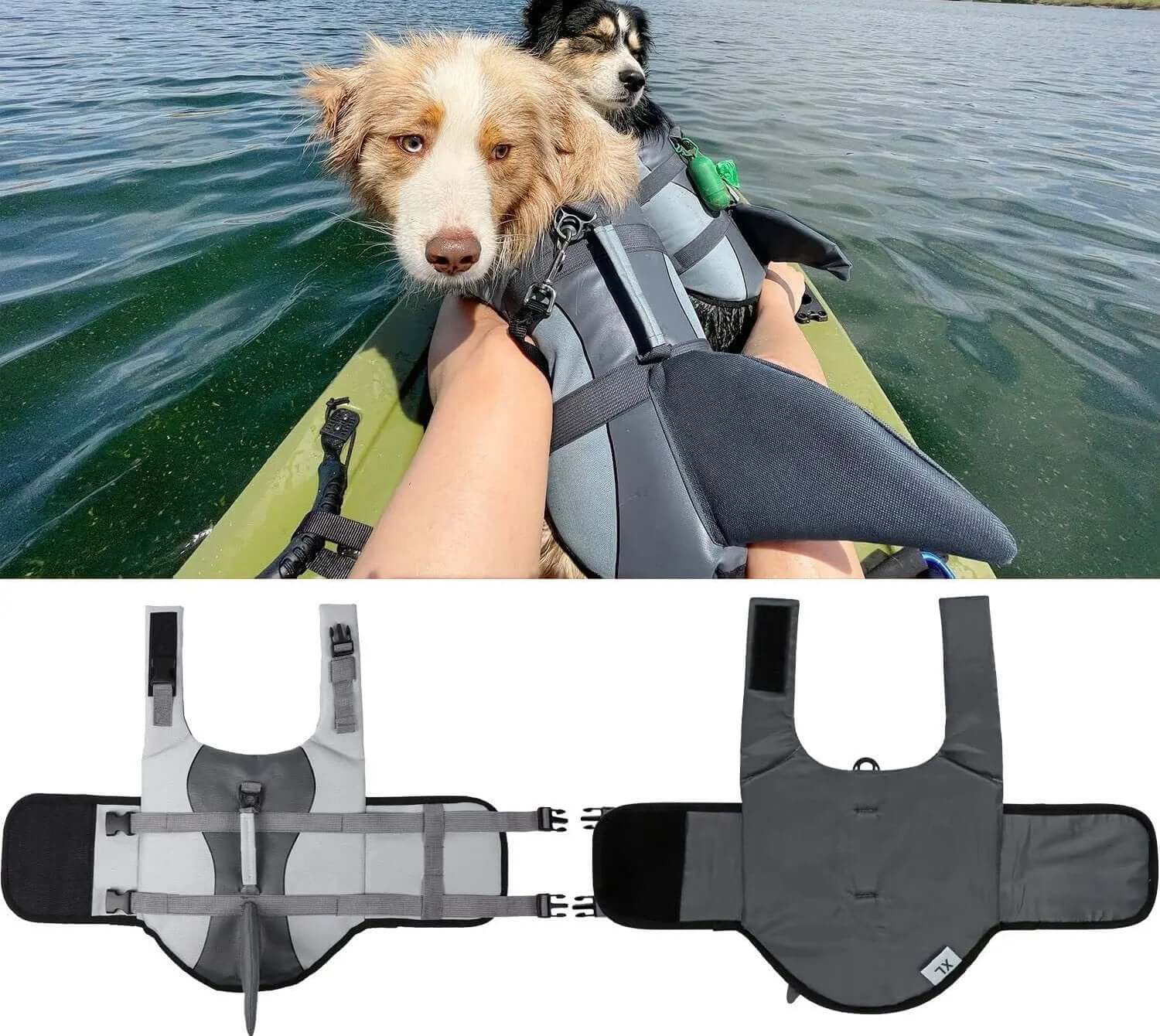  Pet Life Jacket Swimwear with shark design-Littlepawgive