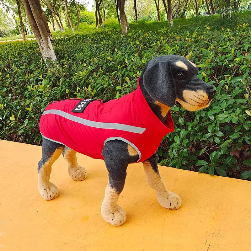 Waterproof Fleece Dog Jacket - Warm & Reflective