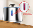 Load image into Gallery viewer, Stainless steel pet water fountain with low water level indicator and red light reminder for optimal hydration.

