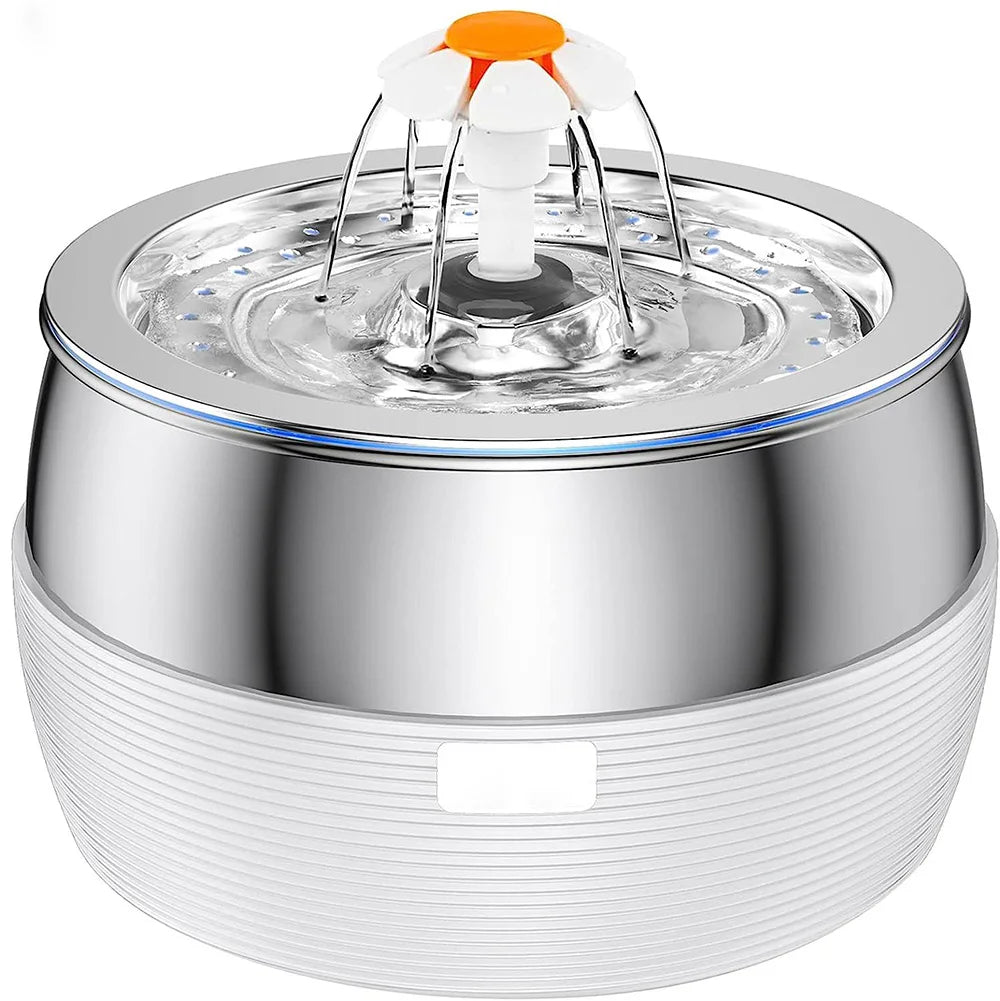Stainless Steel Cat Fountain - 3L Automatic Pet Water Dispenser