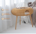 Load image into Gallery viewer, Space Capsule Rattan Cat Nest – Comfort for Your Feline
