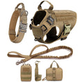 Load image into Gallery viewer, Military no-pull dog harness set with leash and pouches from LittlePawGive for large breeds made from durable nylon for ultimate comfort and control
