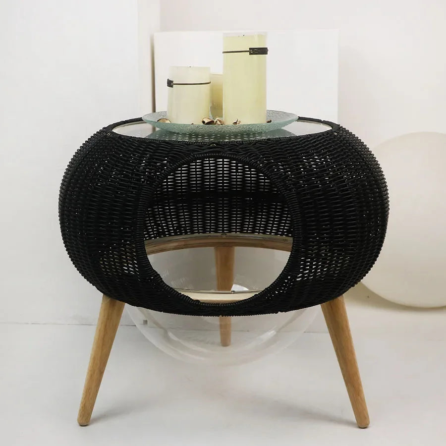 Universal Straw Cat Hanging Basket, Transparent Space Capsule, Flying Saucer, Rattan Cat Nest, Handwoven Pet Supplies, Four Seas