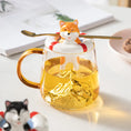 Load image into Gallery viewer, Adorable Shiba Inu Husky Glass Mug with Lid & Spoon
