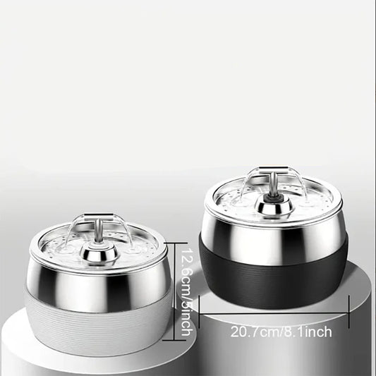 Stainless Steel Cat Fountain - 3L Automatic Pet Water Dispenser