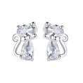 Load image into Gallery viewer, Charming 925 Silver Cat Earrings - Sparkling Elegance
