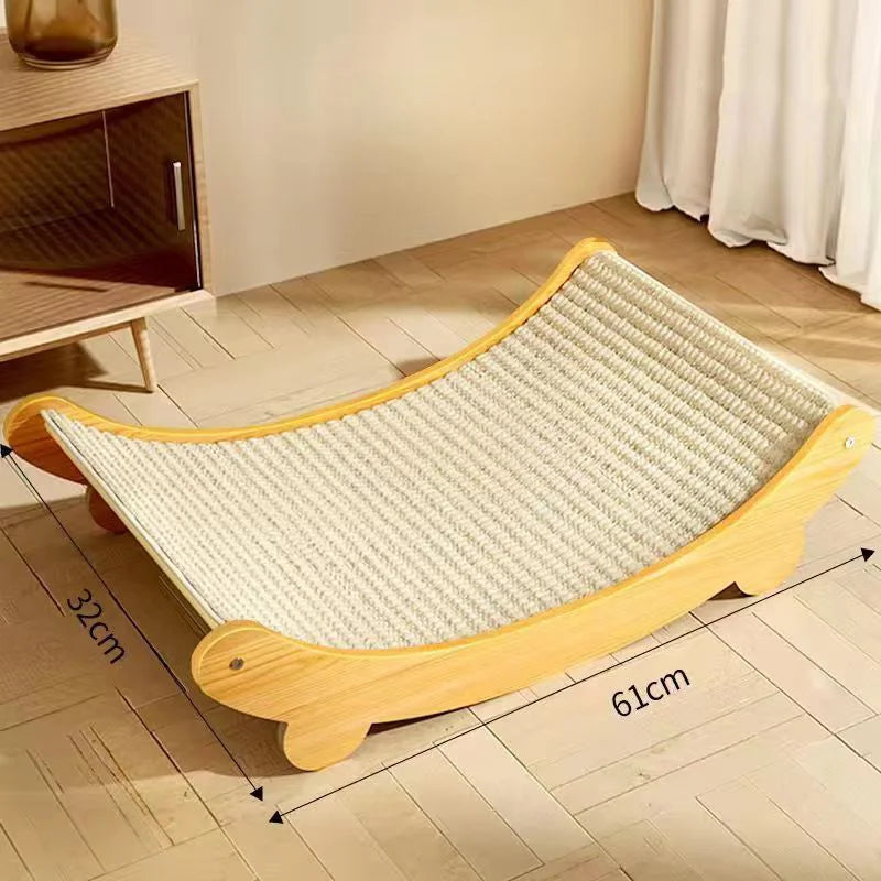 Wooden Cat Scratcher & Recliner