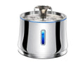 Load image into Gallery viewer, Stainless steel pet water fountain with flowing water, designed for hydration and easy cleaning. Perfect for pets.
