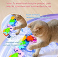 Load image into Gallery viewer, Cat playing with foam minnows on the Summer Cooling Pet Water Bed
